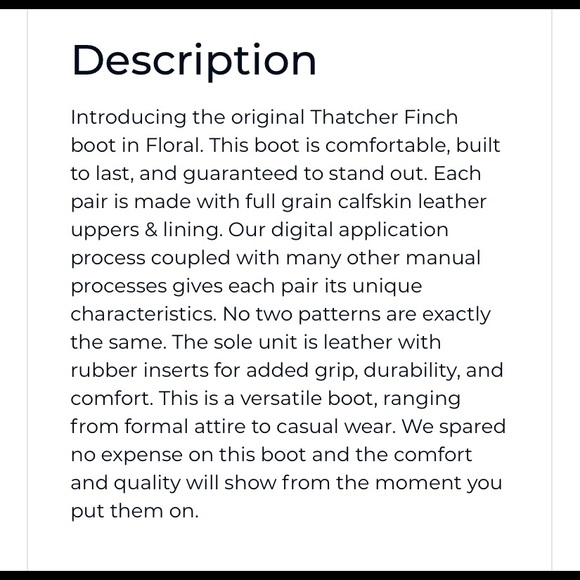 New Thatcher Finch Floral Boots